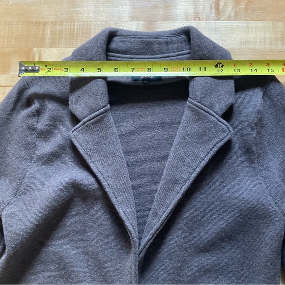 Quince Organic Cottin Knit Blazer Cardigan XS Brown Minimalist Capsule Wardrobe - Picture 8 of 16